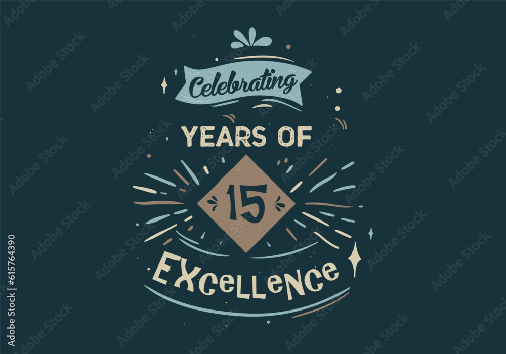 Commemorate One and Half Decades of Excellence, Custom T-Shirt Design