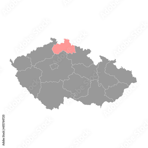 Liberec region administrative unit of the Czech Republic. Vector illustration.