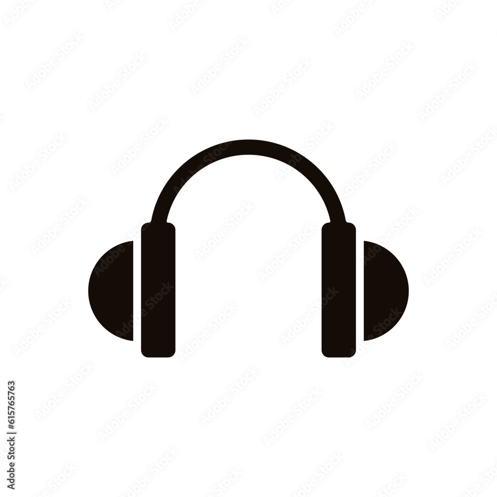 Flat Music Headphone Isolated Vector Icon Illustration Flat Music Headphone Isolated Vector Icon Illustration