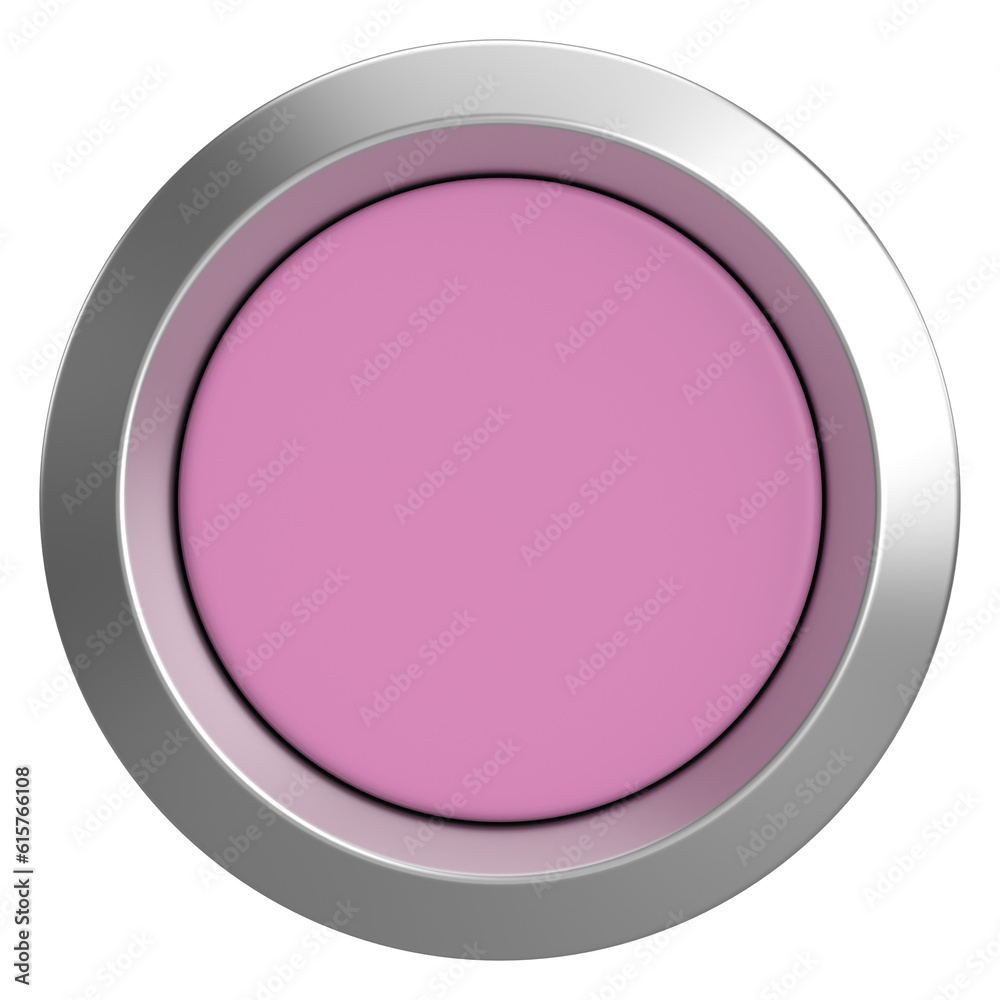 3D circle button. Empty button. 3D illustration. 3D circle button. Empty button. 3D illustration.