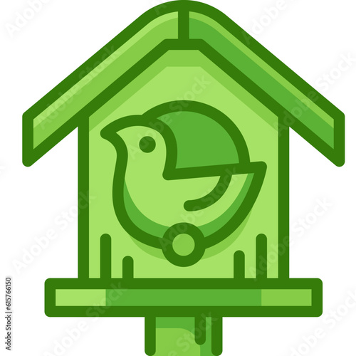 birdhouse two tone icon