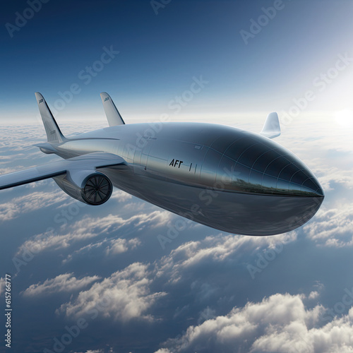 Future of air cargo transport  aerial transportation  Passenger Autonomous Aerial Vehicle AAV in sky   Generative AI