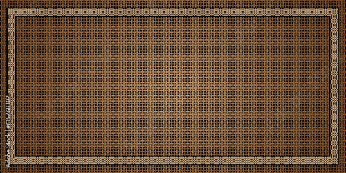 Woven Background Mat Brown Frame