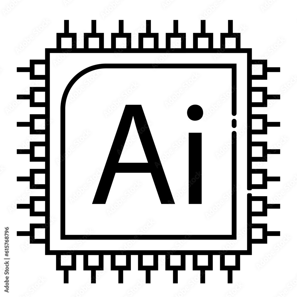 Microprocessor chip icon. Microprocessor chip icon.