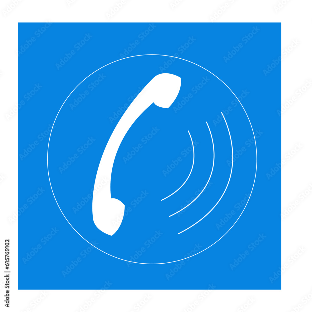 Panneau code de la navigation en eaux intérieures: Poste téléphonique