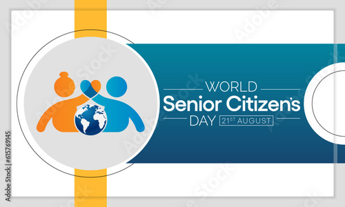World Senior Citizen's Day is observed every year on August 21. The day is known to increase awareness of the factors and issues that affect older adults, such as age deterioration. Vector art