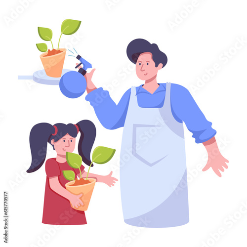 Father Gardening 