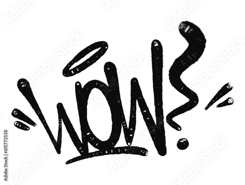 illustration Black graffiti tag lettering aerosol can spray paint