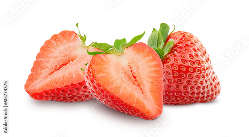 Strawberries isolated on white background