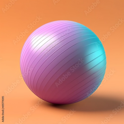 Pilates ball in a bright color isolated background wallpaper