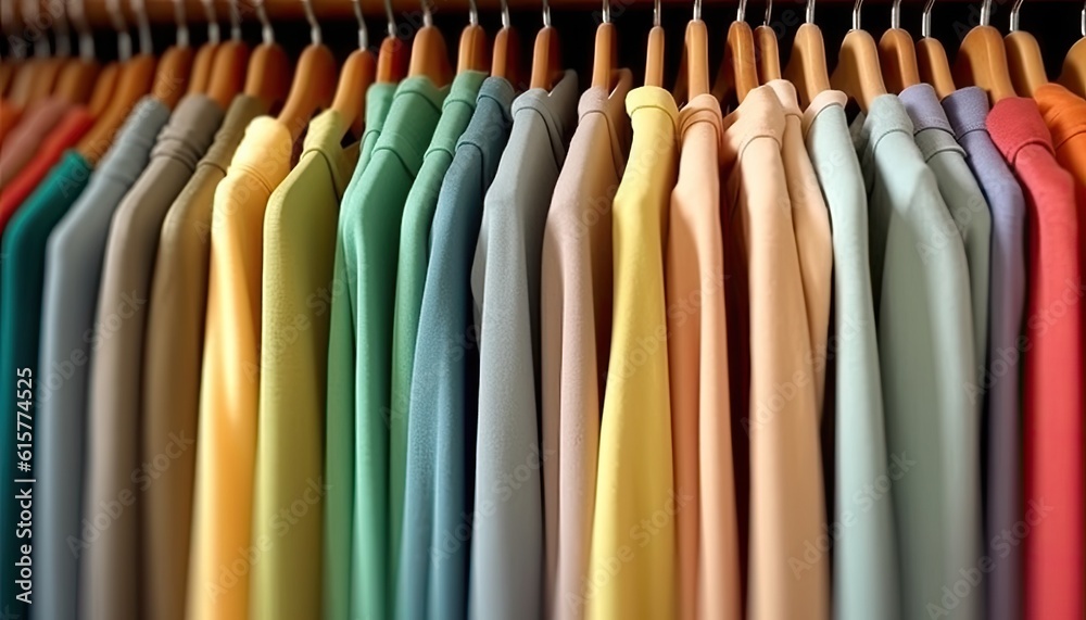 Collection of on a rack with coat, and t-shirt hangers, minimalist. t-shirt clothing. Collection of on a rack with coat, and t-shirt hangers, minimalist. t-shirt clothing.