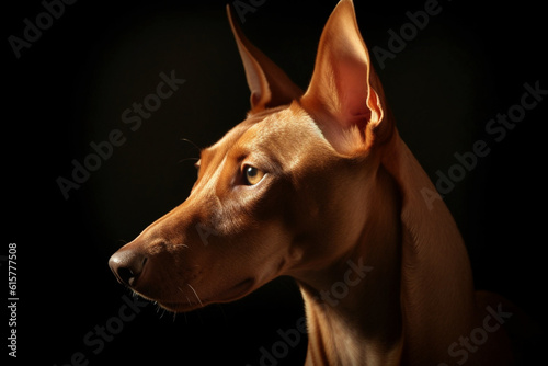 Portrait of Pharaoh Hound dog.