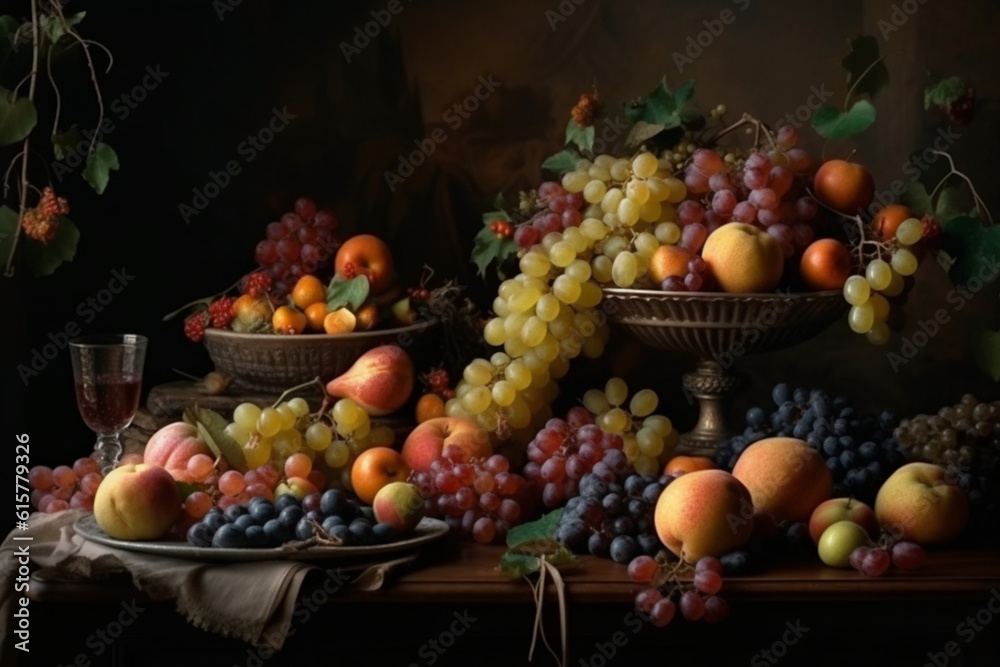 mix of fruits on wood table