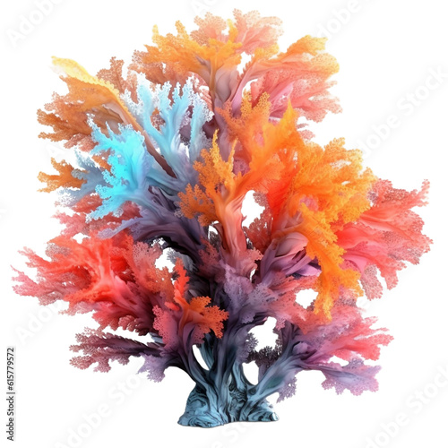 coral reef isolated on transparent background cutout