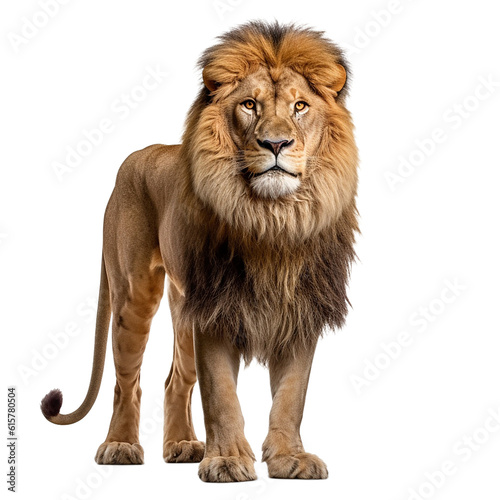 lion standing , isolated on transparent background cutout © PNG WORLD