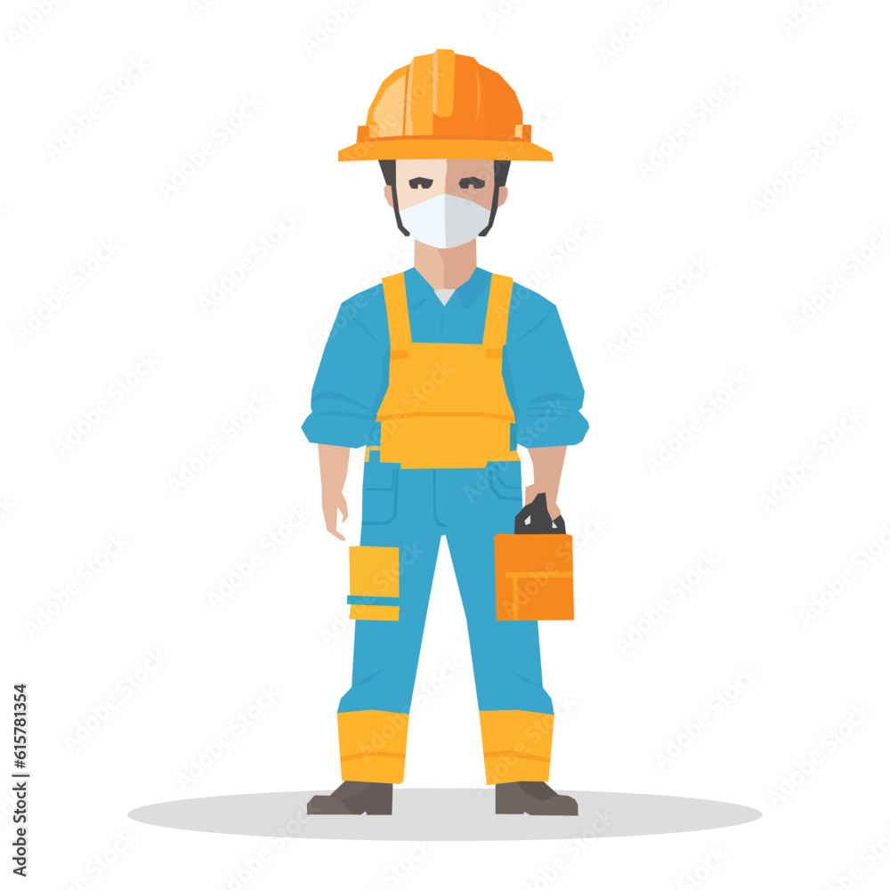 Construction worker character vector illustration Construction worker character vector illustration