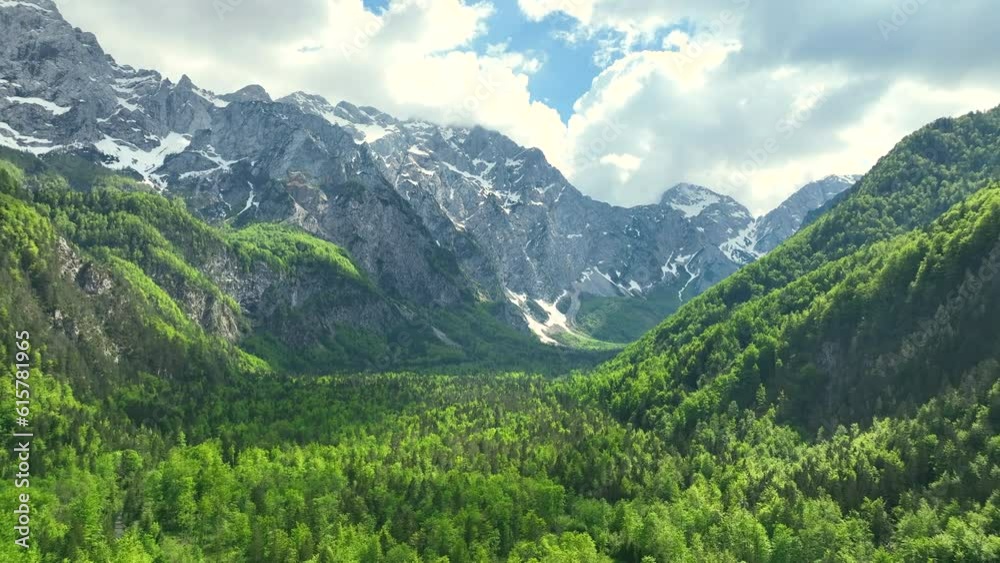 Logar Valley (Logarska dolina) in the Kamnik Savinja Alps in Slovenia during a beautiful springtime day. Logar Valley (Logarska dolina) in the Kamnik Savinja Alps in Slovenia during a beautiful springtime day.