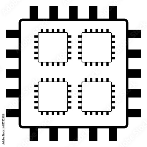 Computer chip icon.