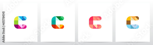 Free Download Geometric Mosaic Letter Logo Design C - GFXLoad