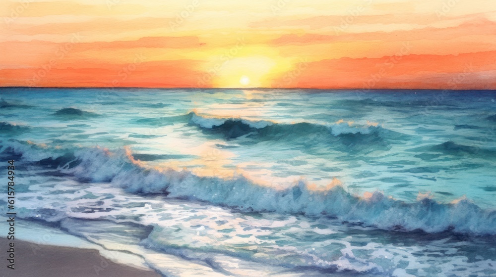 Obraz premium sunset over the sea