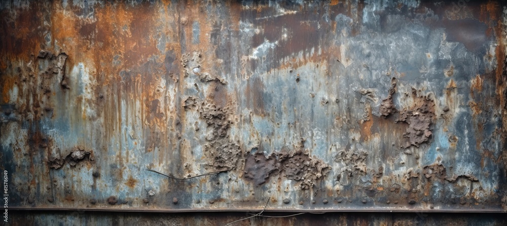 Old rusty metal plate texture background. Generative AI technology. Old rusty metal plate texture background. Generative AI technology.