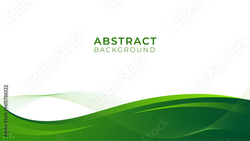 Abstract green natural background design. Template Vector Green colors. Background with wave, dots abstract design.	
