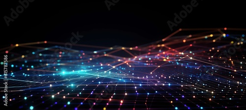Matrix technology background. Generative AI technology. © Hero Design