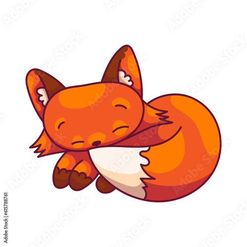 Cute Fox Character Sticker