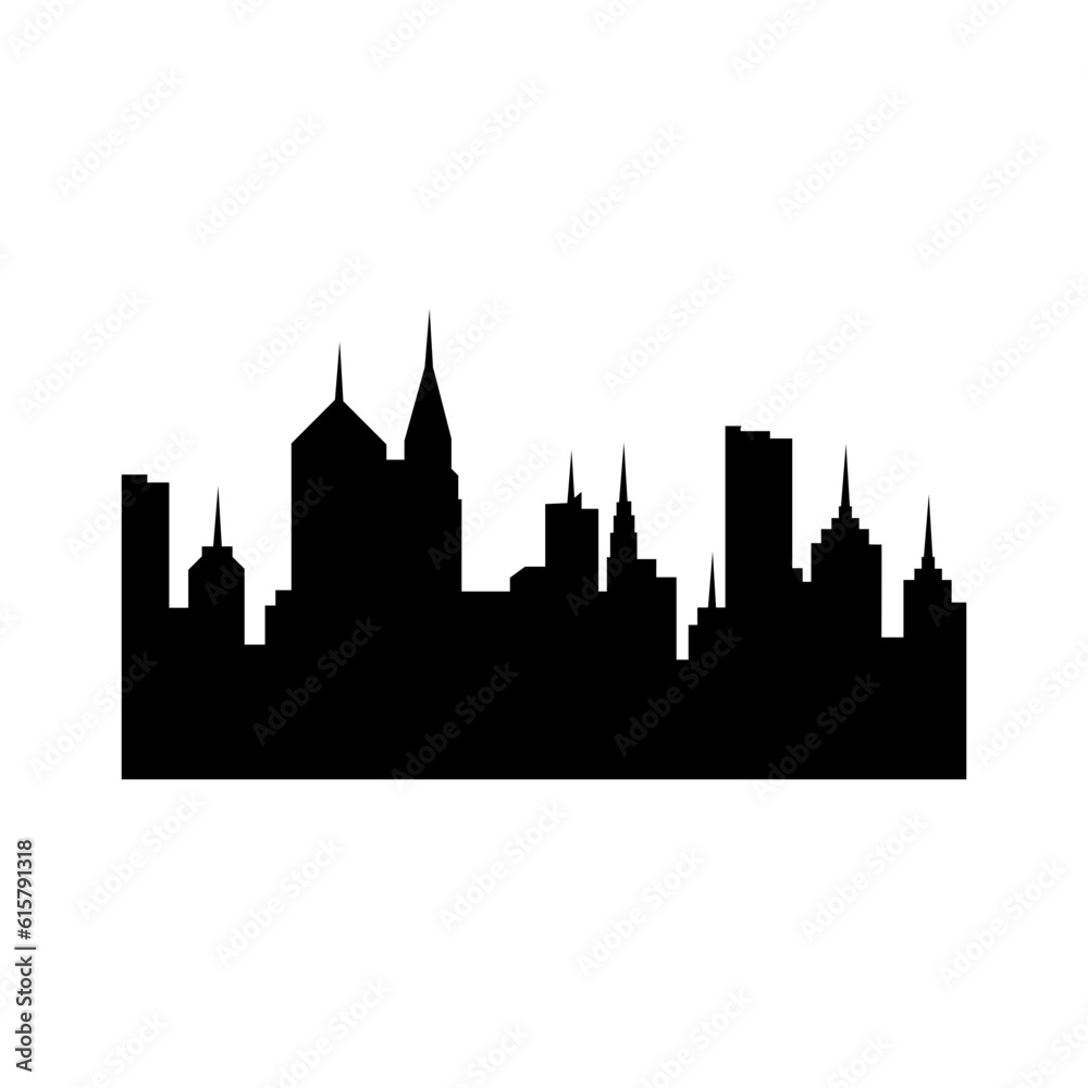 City Silhouette Collection For Design Elements Templet