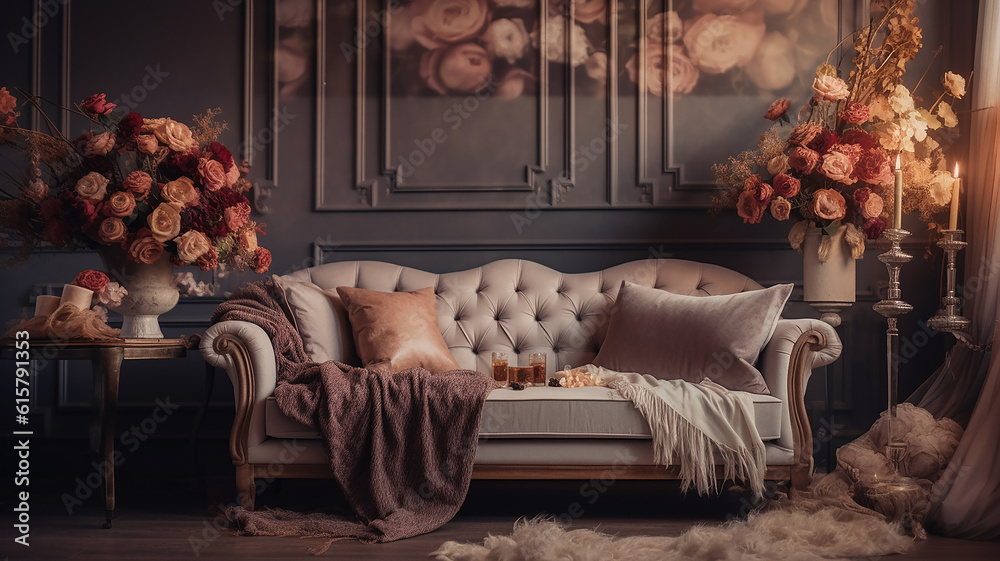 Coperta in pile con rose rosa, motivo floreale, per letto, divano, design botanico, femminile, romantica, Sherpa, calda, coperta sfocata, per letto singolo, 150 x 150 cm