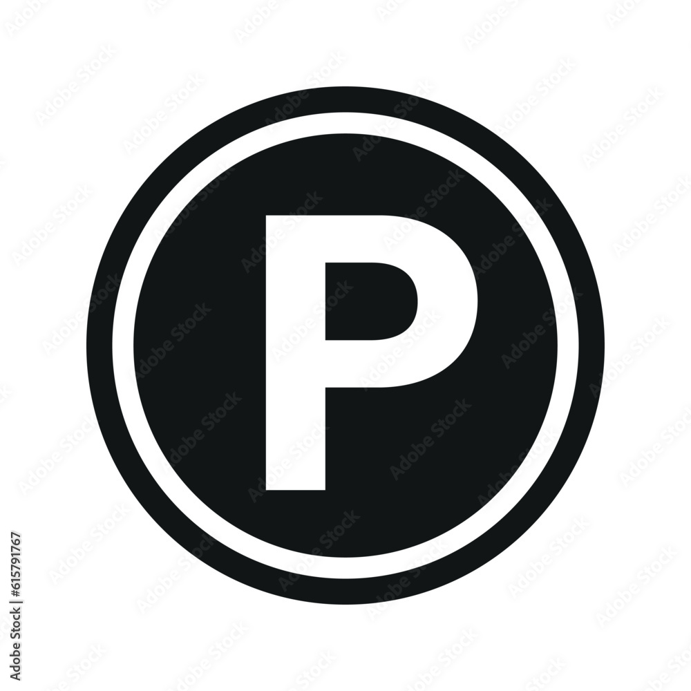 Botswanan pula coin symbol. black and white Flat currency icon. currency of The Botswana. Vector illustration. Botswanan pula coin symbol. black and white Flat currency icon. currency of The Botswana. Vector illustration.