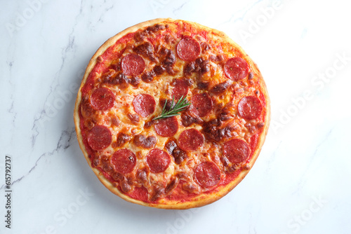 Pepperoni pizza dish