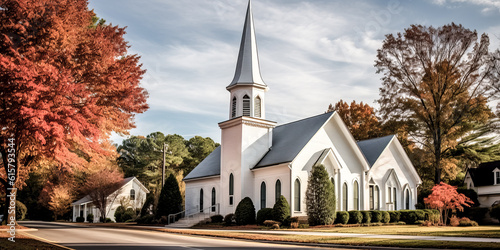 Obraz na płótnie Travelers find solace at United Methodist Church in Tra, GA.