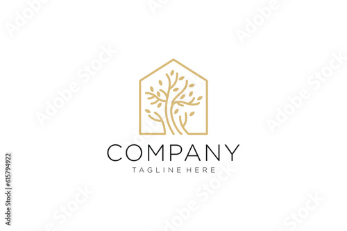 Luxury and elegant nature real estate logotypes