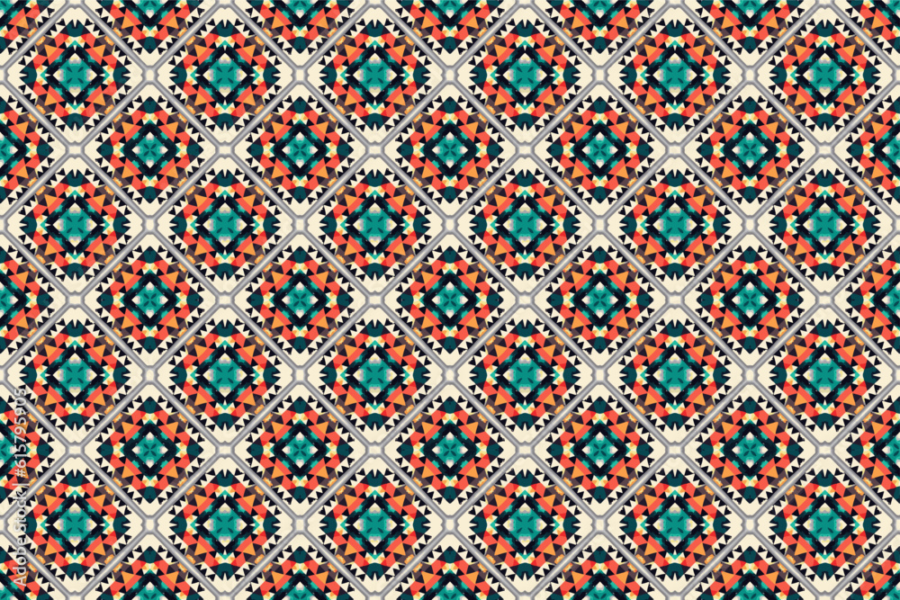 Seamless batik pattern,geometric tribal pattern,it resembles ethnic boho,aztec style,ikat style.luxury decorative fabric pattern for famous banners.designed for use fabric,curtain,carpet,Batik