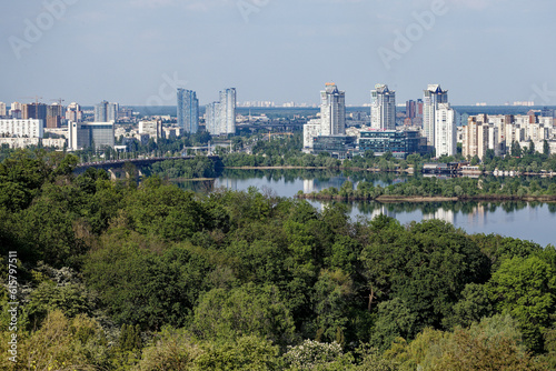Riverside Reflections. Left bank of the Dnieper in Kyiv. © Alexander