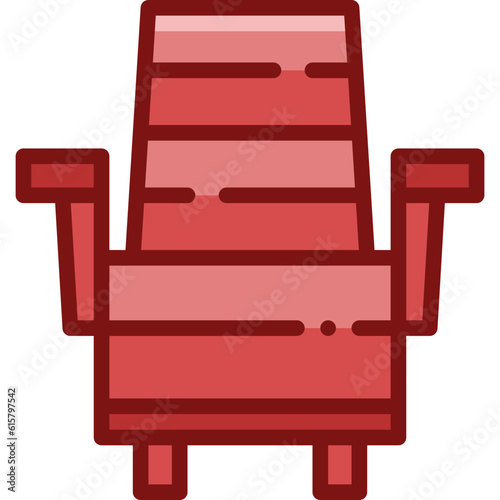 deck chair two tone icon