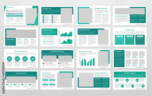 business ppt presentation template with modern concept and minimalist layout use for annual report company profile and business proposal 