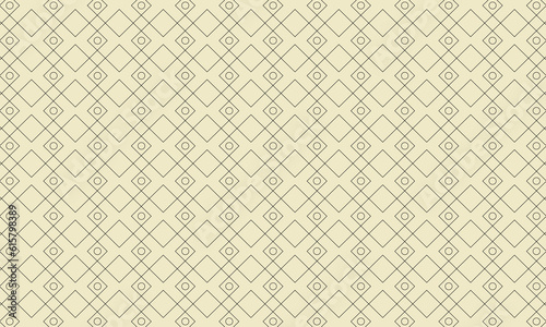 Vector seamless pattern ilsutration. Modern stylish texture. Repeating geometric tiles of rhombuses and cirlces.