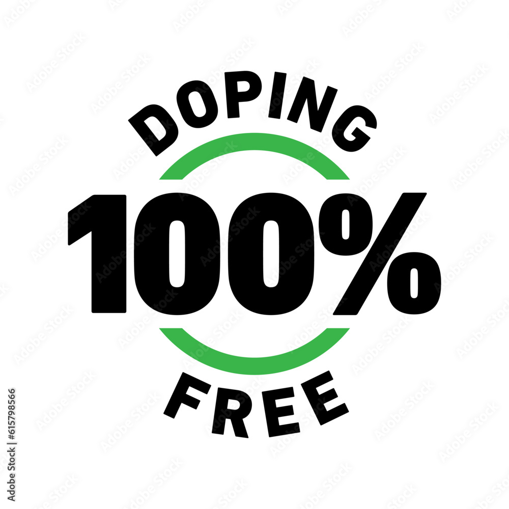 Fototapeta premium Anti doping vector sign logo icon badge