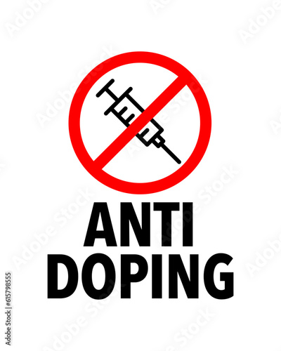 Anti doping vector sign logo icon badge