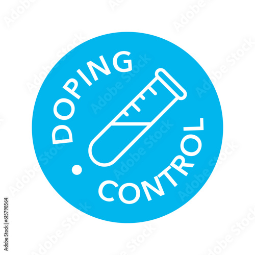 Anti doping vector sign logo icon badge