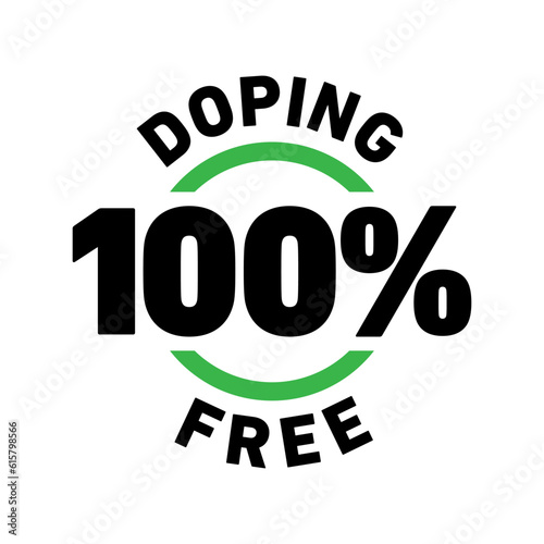 Anti doping vector sign logo icon badge