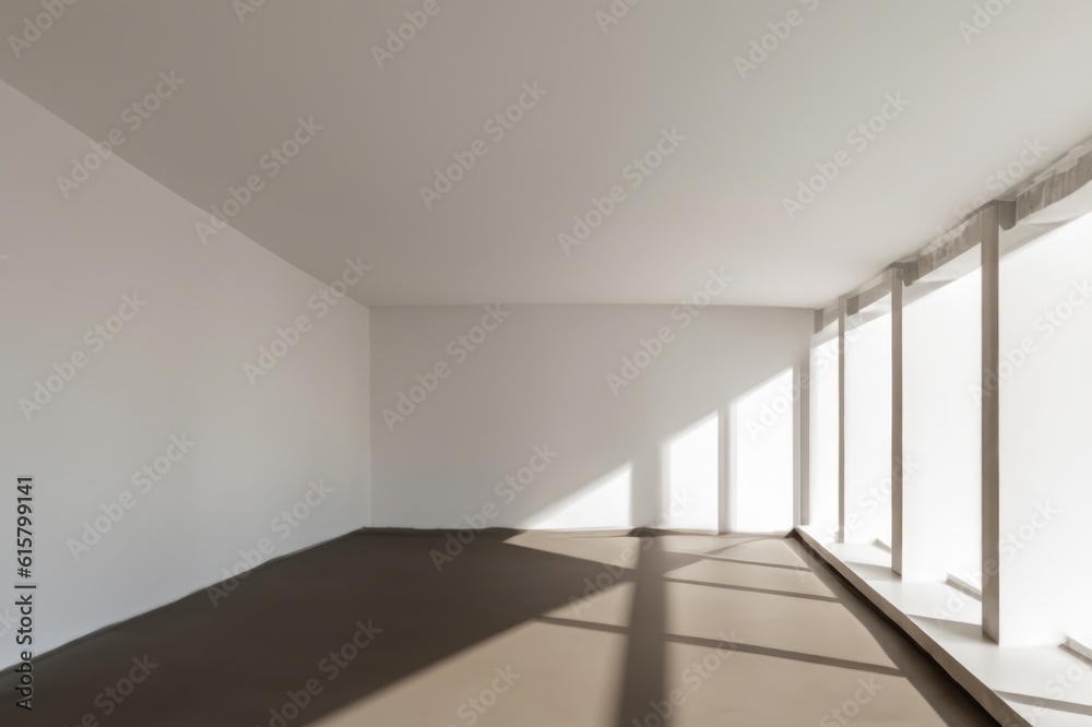 empty white room with windows and shadow empty white room with windows and shadow