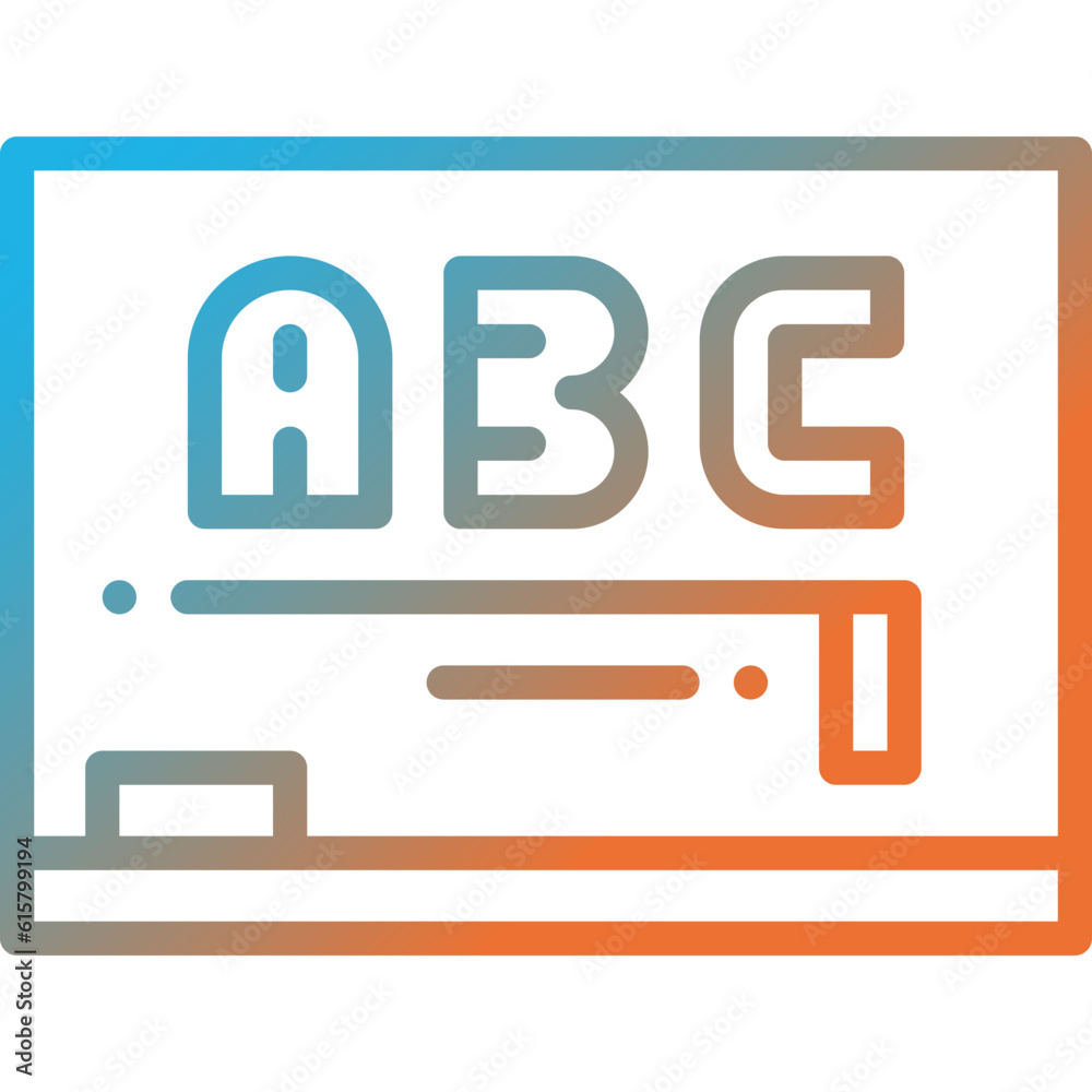 blackboard gradient line icon blackboard gradient line icon