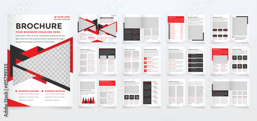 set of business brochure template with modern concept and minimalist layout use for company profile and business proposal