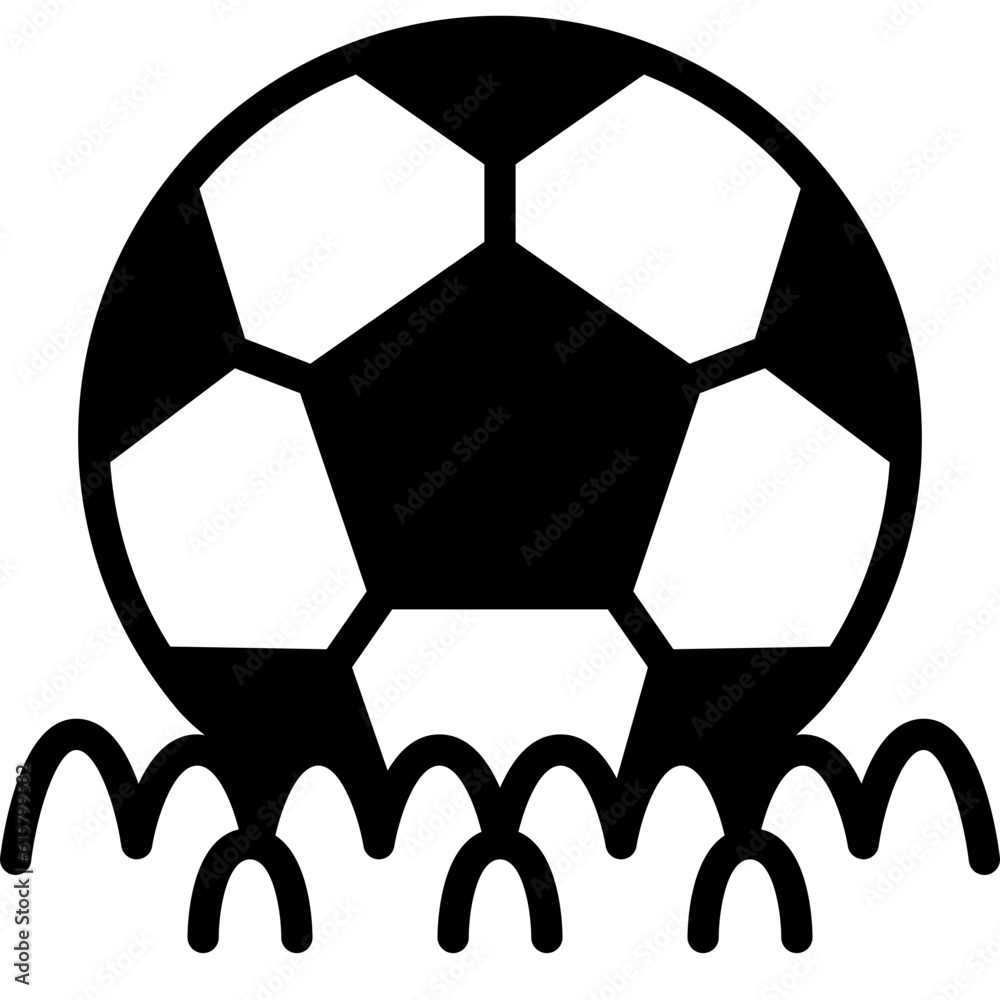Fototapeta premium football solid line icon