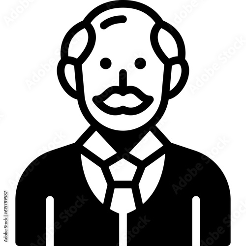 headmaster solid line icon