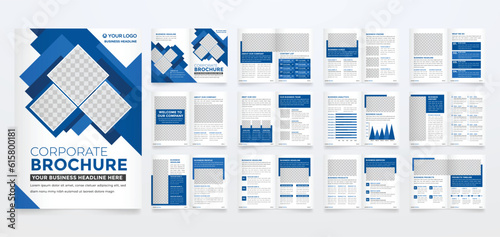 set of business brochure template with modern concept and minimalist layout use for company profile and business proposal