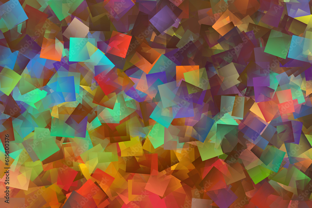 Chaotic pattern of colorful squares